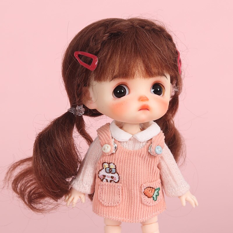 BJD doll wig 1/8 MSD YOSD DD wig pink Golden white Bangs Ponytail Long Curly Hair BOBO Short Hair Straight hair Wigs for doll