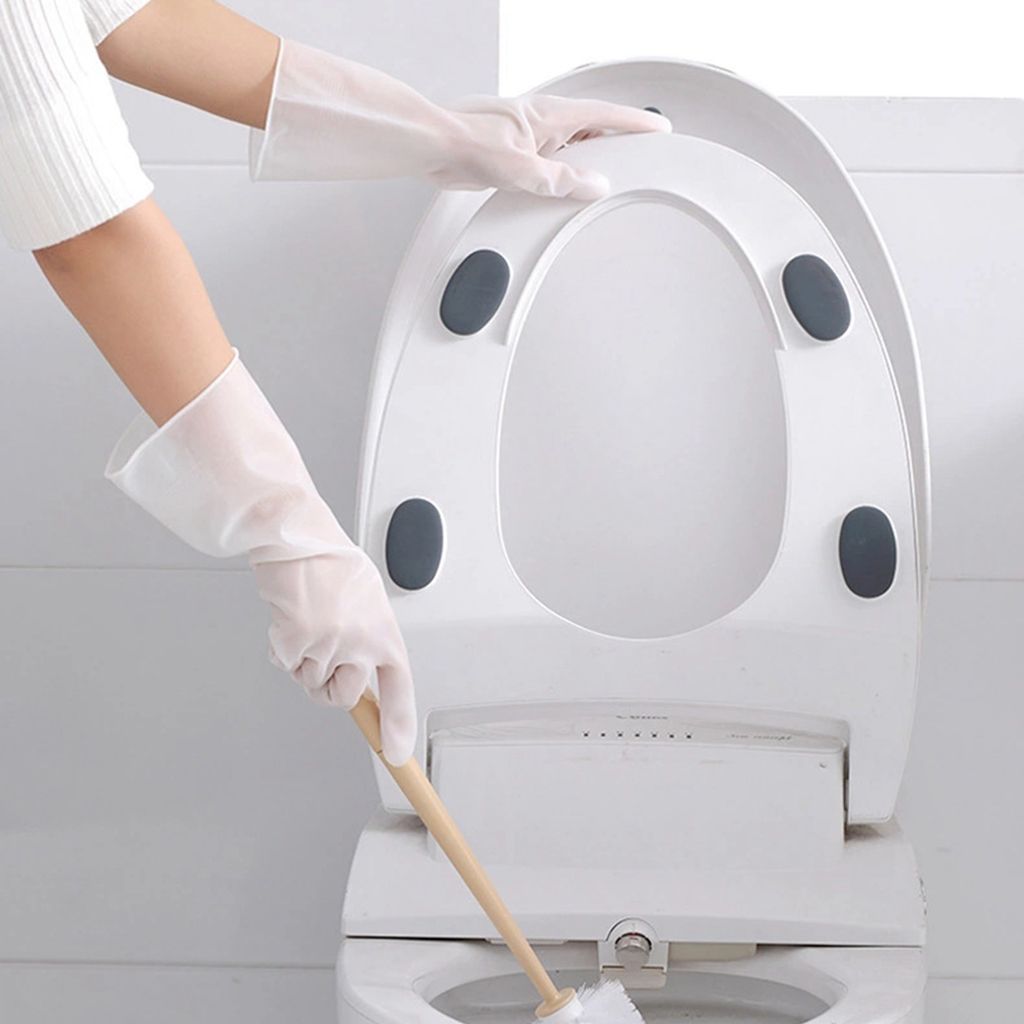 Guantes de limpieza de silicona, manoplas impermeables de goma y látex para lavar platos, utensilios de limpieza de cocina, accesorios de baño, 1 par