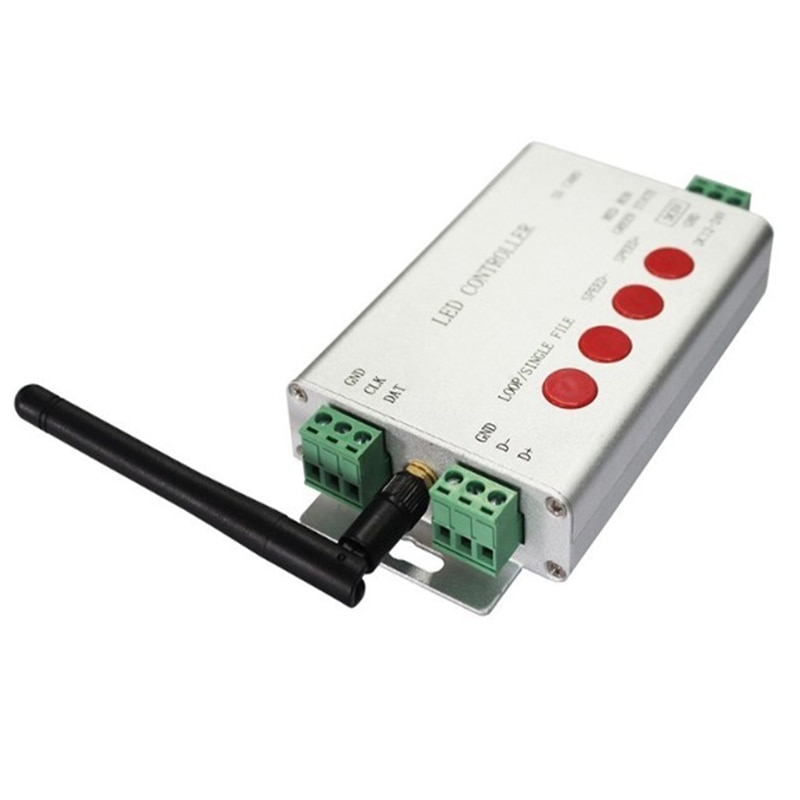 Dc5v 24v ledet digital wifi dmx 512 kontroller 2048 piksler rgb kontroller wifi programmerbar kontroller kontrollert av app  h806sb