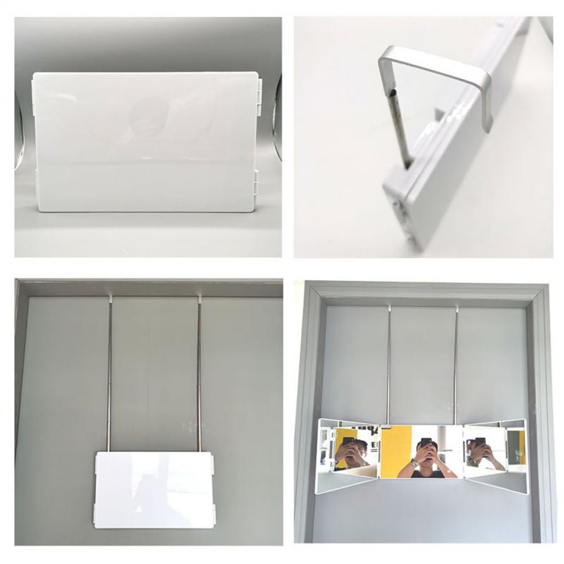 Espejo de 3 vías con ángulo de visión de 360 grados, espejo de práctica para auto corte y peinado, herramienta de corte de pelo DIY, Espejos decorativos
