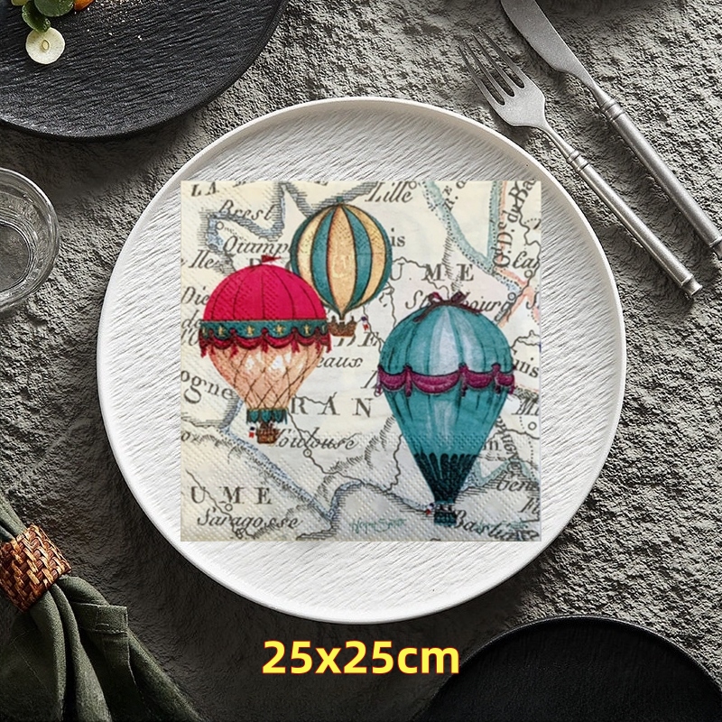 20 stk/pakke blomster vintage retro landlig bord decoupage papirservietter blomsterserviet papirlommetørklæde til festdekorationer: Sølv