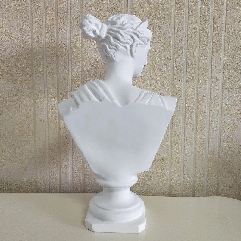 Sculpture buste Apollo, Statue d&#39;artemis de mythologie grecque, peinture en résine, artisanat d&#39;art, décoration de la maison MYP20