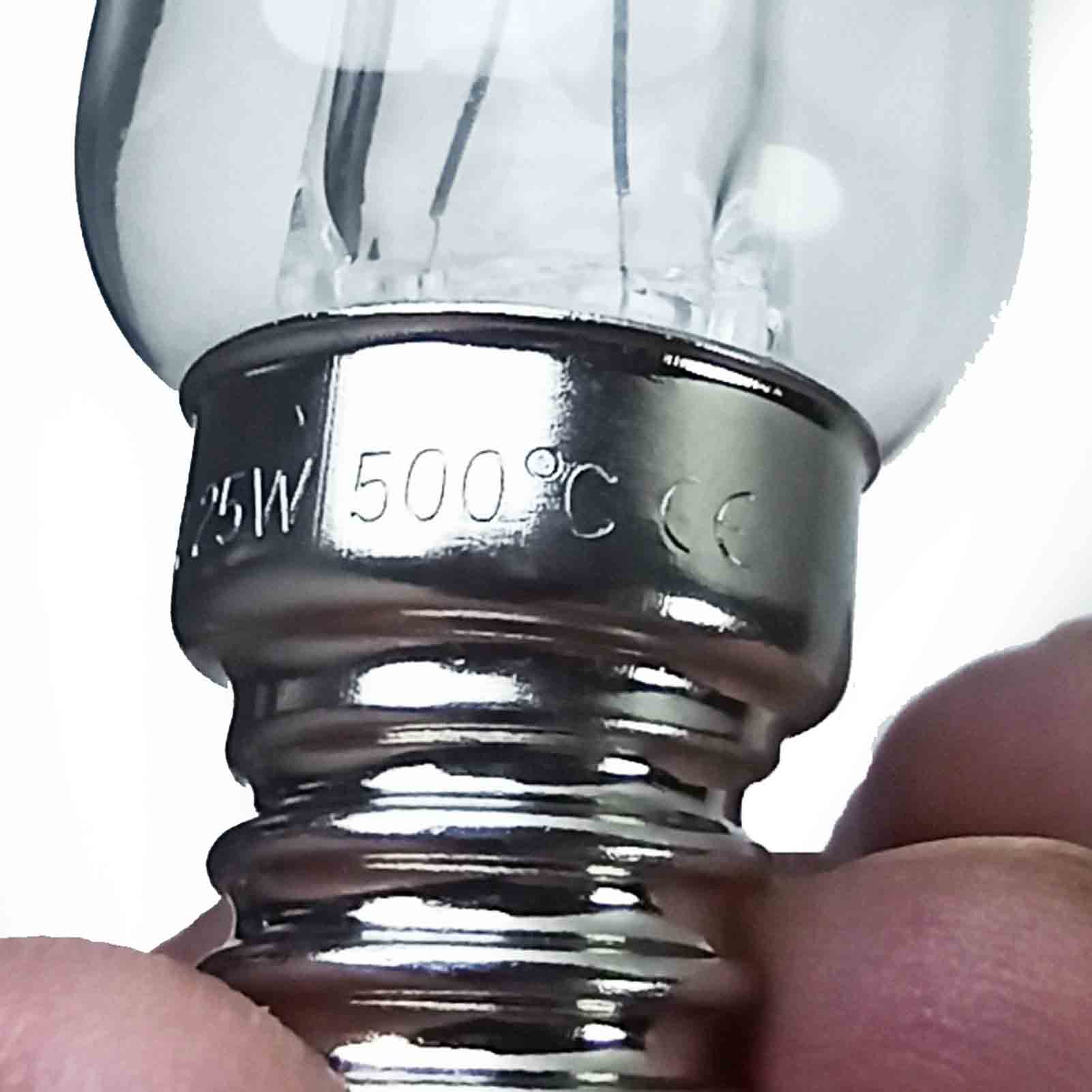 Høy temperatur 500 grader  e14 ovn brødrister damp lyspære komfyr hold lampe 25w 220v led pære ovn lyspære