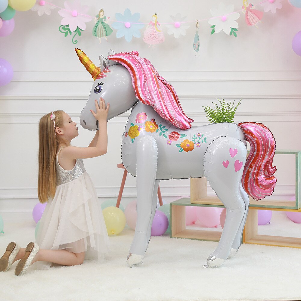 Grotere Roze Paard Little Pony Eenhoorn Folie Ballonnen Helium Ballon Kids Toys Bruiloft Verjaardag Animal Party Decor Supplies
