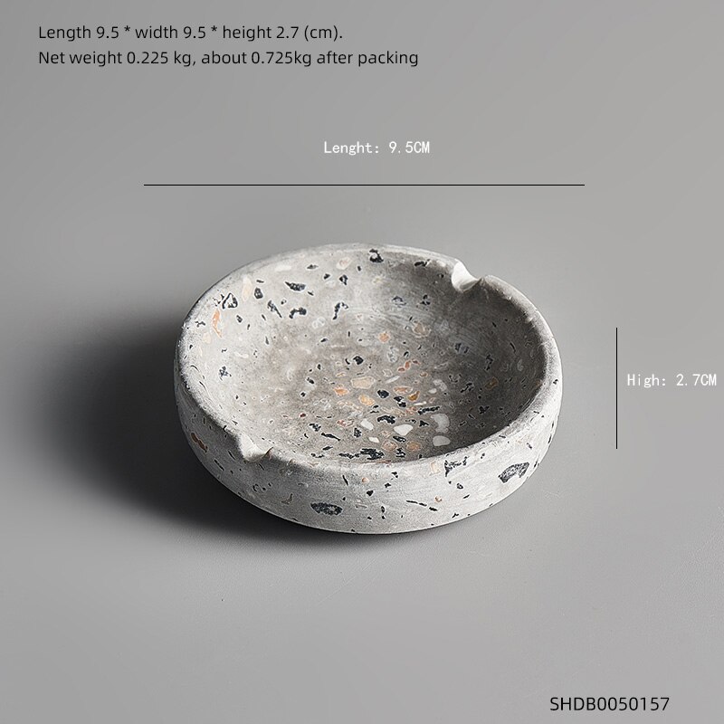 Moderne Cement Asbak Gewone Nordic Thee Tafel Cement Asbak Asbak Huishoudelijke Goederen Asbak Woondecoratie Accessoires: Gray Trumpet