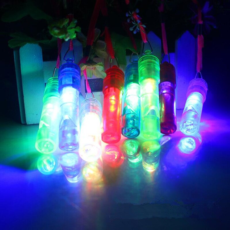 LED Flashing Whistle Light Up Glowing Whistles Bar KTV Nightclub Cheer Props Noise Maker Halloween Party Supplies