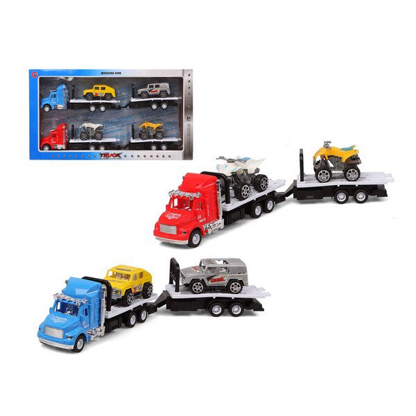 Camion Plateau à Friction 57 Cm Avec 2 Voitures Formule 1 - Jouet Neuf GFI