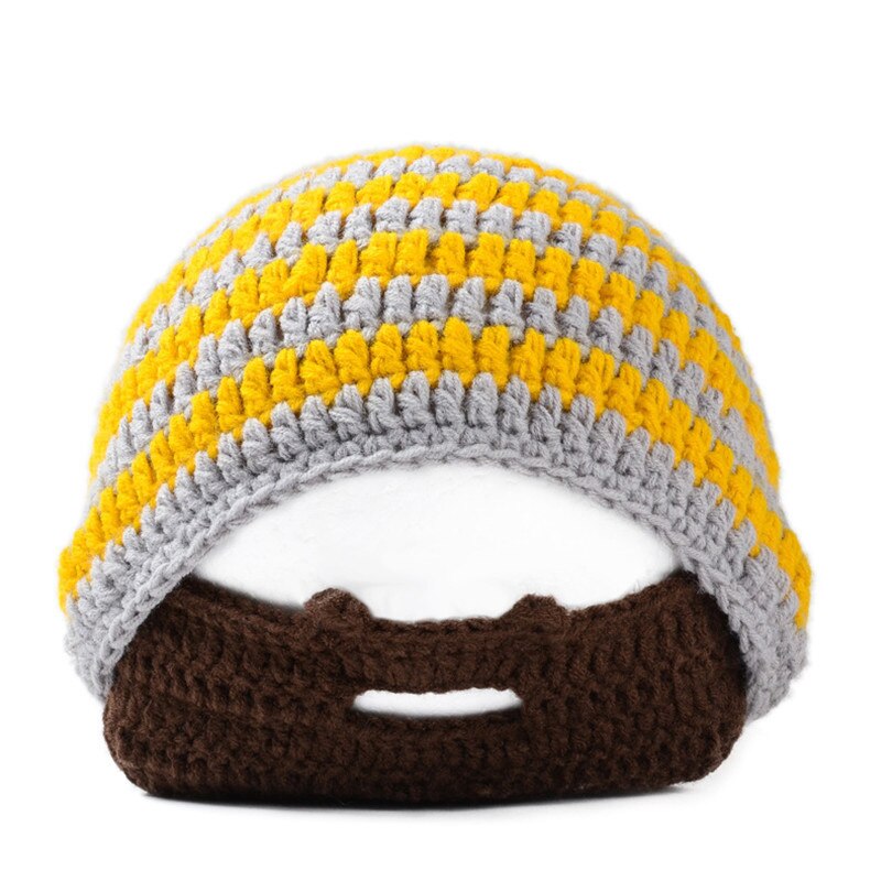Ysdnchi ski snehuer unisex vinter varm termohue udendørs sport strikket hæklet skæg hue beanie moustache cykling ansigtsmaske