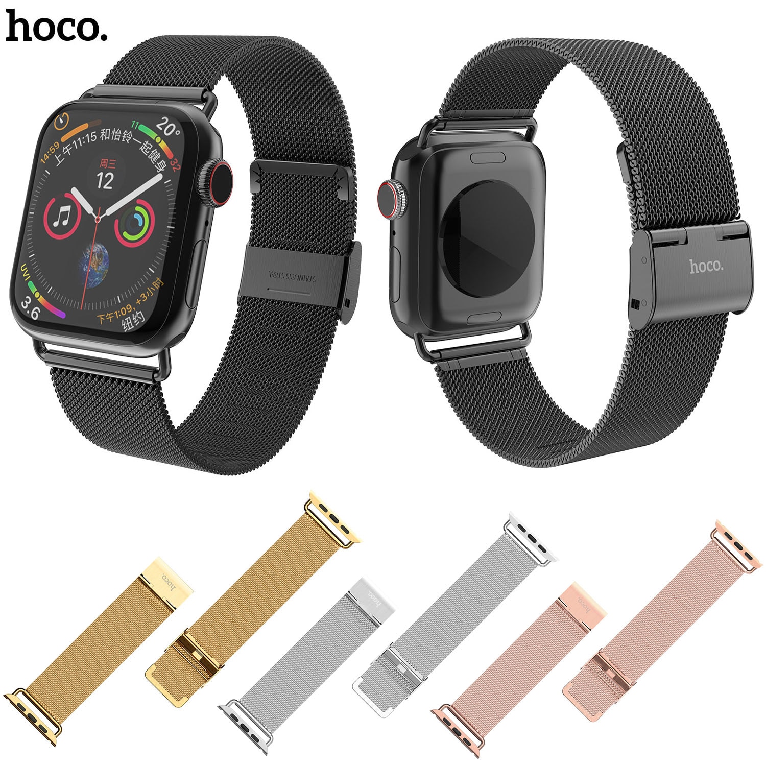 HOCO Milanese Schleife Edelstahl Strap für Apple Uhr Serie 1 2 3 4 5 Band Ersetzen Armband für iWatch 44/42mm 40/38mm Bands