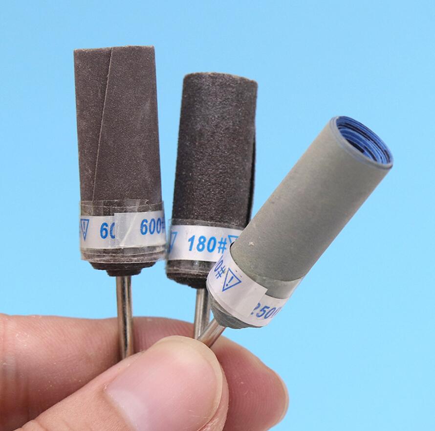 5 Stuks Cilinder Schuurpapier Staaf Schuurband Schuurpapier Slijpen Polijstschijf Elektrische Boor Accessoires Met 2.35 Mm Doorn