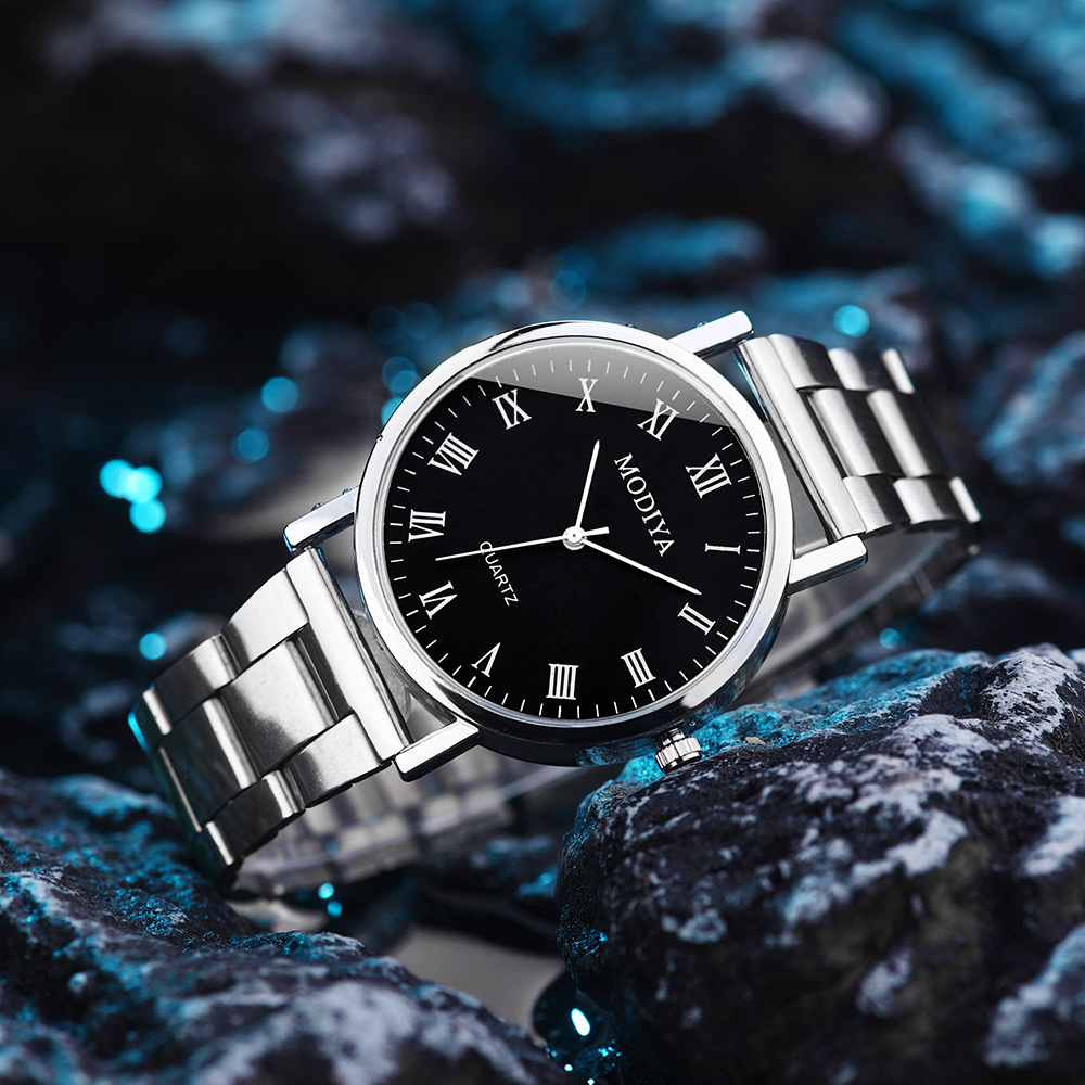 Montre à quartz pour hommes, à la , décontracté, business, ceinture, apparence exquise, simple, offre spéciale, 2022: Rome-black