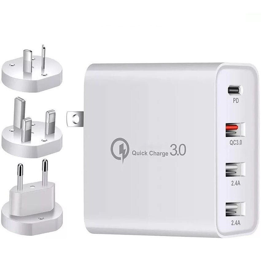 48W Quick Charger Type-C Usb Pd Dual Usb Charger QC3.0 Snelle Wall Charger Adapter Folding Adapter Reizen lader