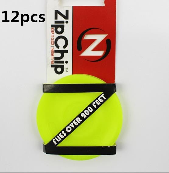 6 stücke Mini Fliegen Scheiben Tasche Postleitzahl Chip Fliegen Rabatt Außerhalb Strand freundlicher Erwachsene Fangen Spiel Disks Dreh in Fang spiel Strand Spielzeug: 12Stck Gelb