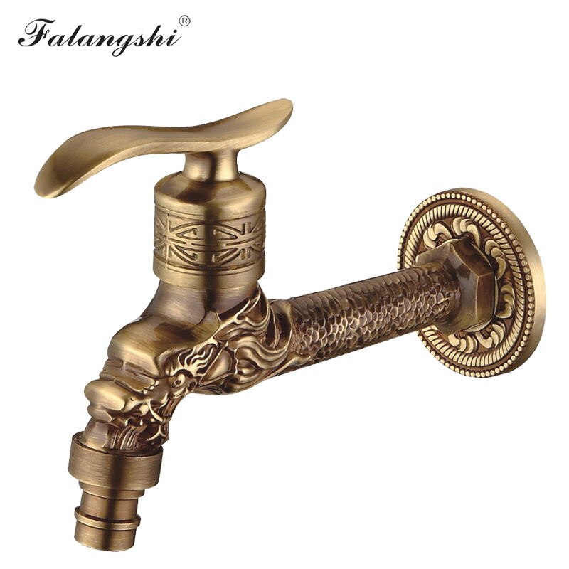 Antiken Geschnitzten Bibcock Durcheinander Wasserhahn Dekorative draussen Garten Wasserhähne für Waschmaschine Luxus Wc Mopp Wasserhahn WB8503: Modell 12