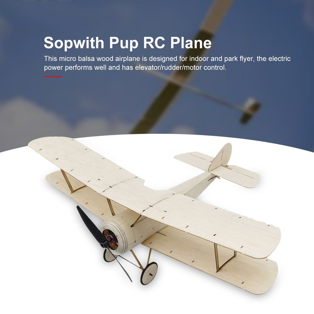 K6 kit/Elettronico Sopwith cucciolo RC Aereo di Legno di balsa 378 millimetri Warbird Aereo kit con Sistema di Alimentazione Brushless Aeromodellismo kit