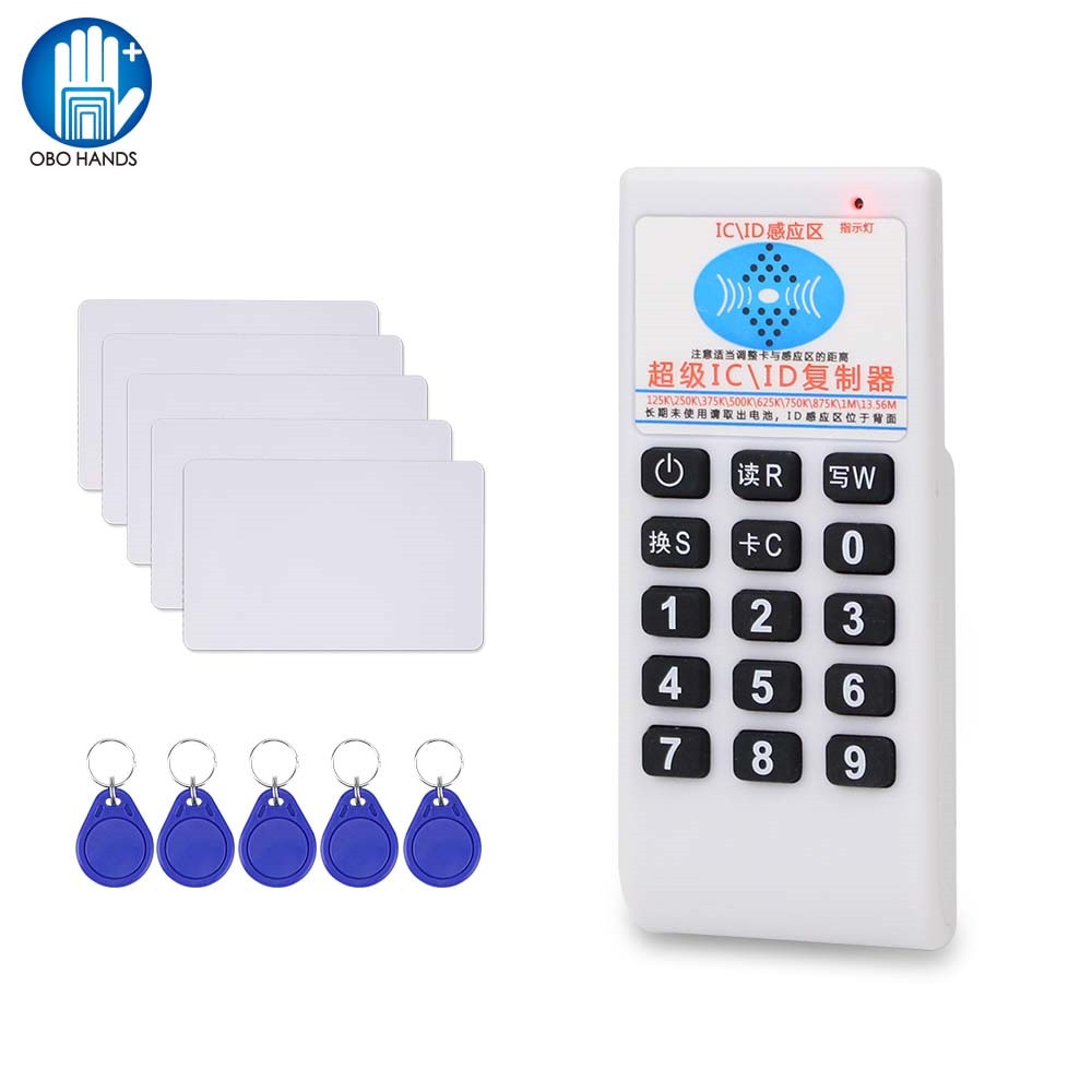 Handheld 125KHz RFID Copier Duplicator Card Reader Writer 13.56MHz USB Cloner Key fob Programmer Rewritable T5577 UID Writable