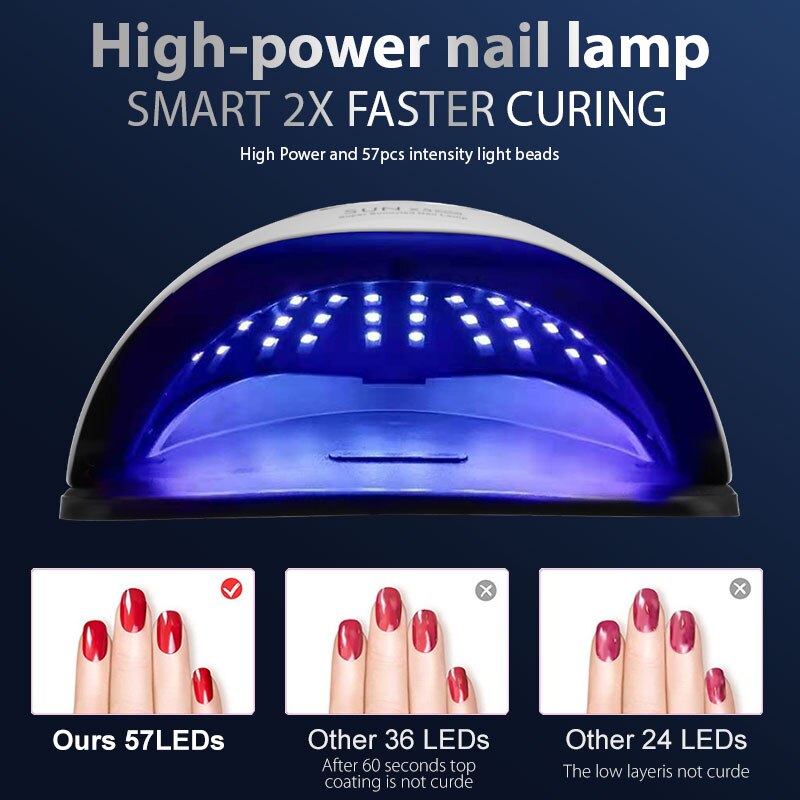 SUN X5 MAX-Lámpara LED UV para secar esmalte de uñas en Gel, con sensor de movimiento, , para salón de manicura