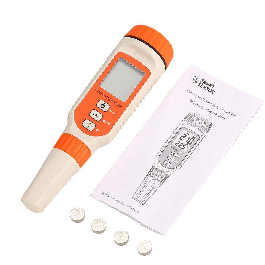 Smart Sensor 3 In 1 Water Analyzer Geleidbaarheid Monitor Digitale Lcd Backlight Ec Tds Temp Meter Aquarium Meting