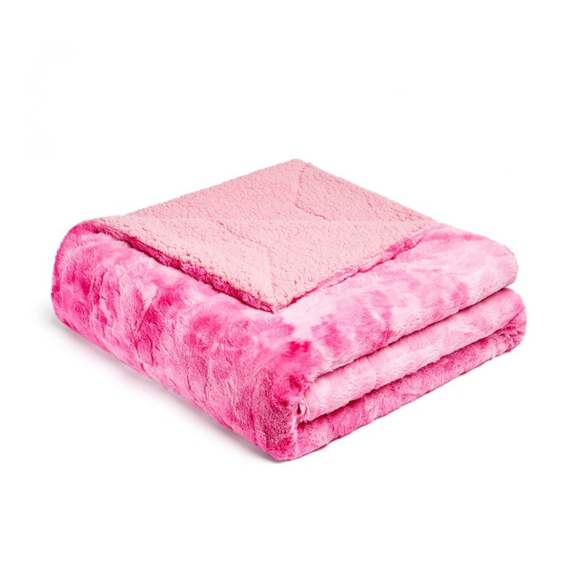 Regenbogen Flanell Decke Flugzeuge Sofa Verwenden Büro freundlicher Decke Super Weiche Handtuch Reise Vlies Gittergewebe Tragbare Auto Abdeckung Decke: Rosa