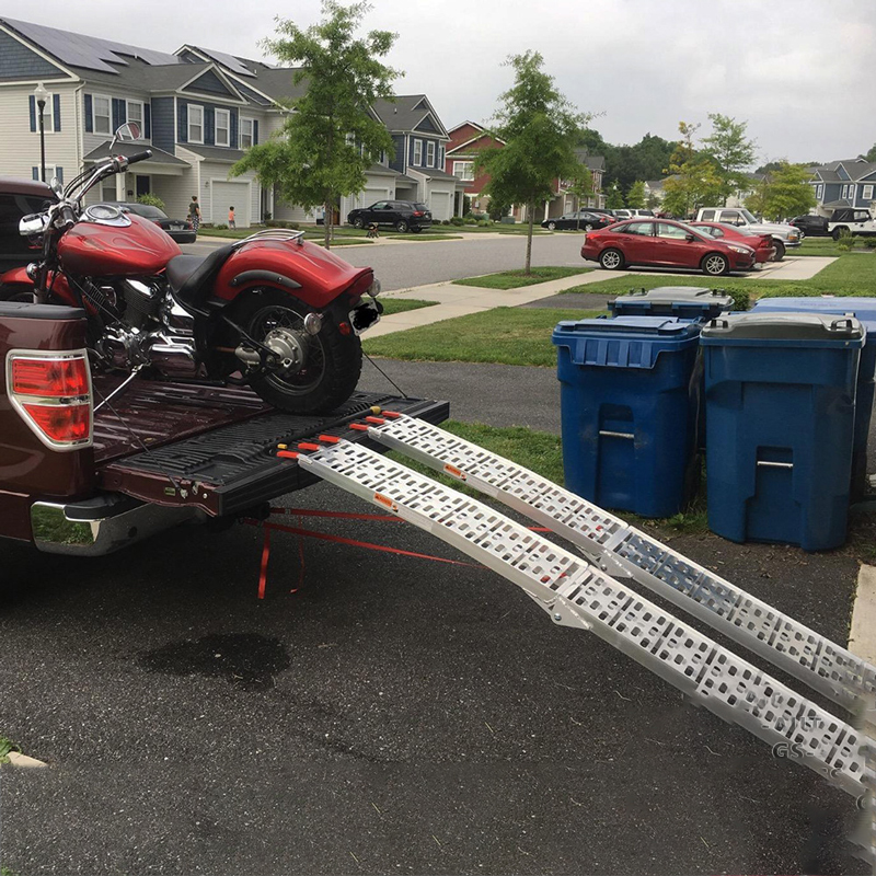 1pc atv Laderampen Aluminium leiter lbs Kapazität krabbeln aufsammeln Lastwagen Klapp rampen für Rasenmäihr Anhänger Motorrad