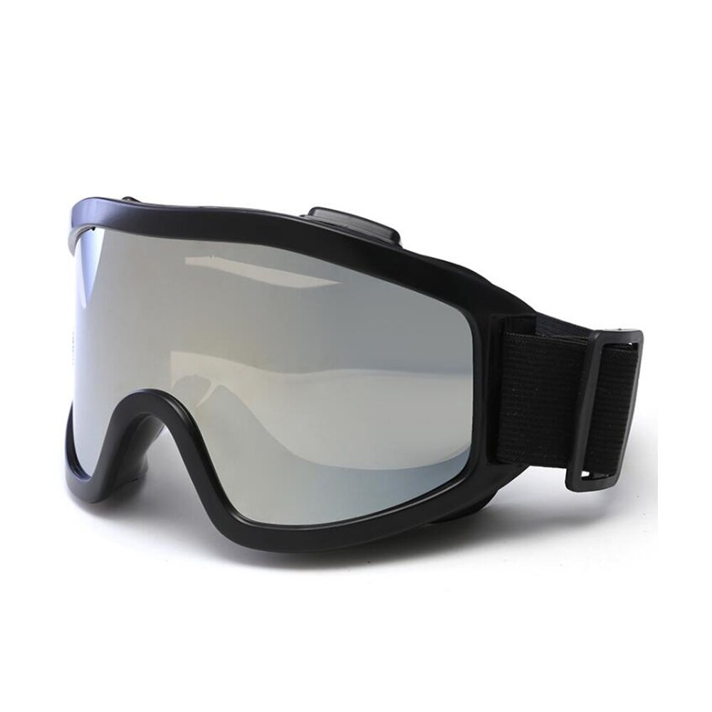 Moottorikelkkalasit talviulko tuulenpitävä suksinaamari lumilauta lumi hiihtolasit uv-suoja urheilulasit: C03 mustaa hopeaa