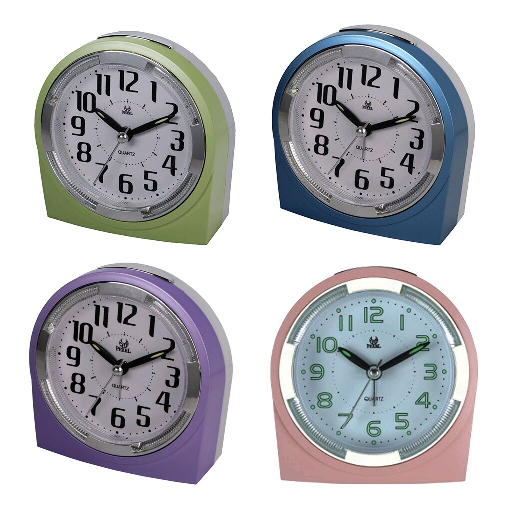 Mute Alarm Clock with Night Light Desktop Snooze Clock for Bedroom
