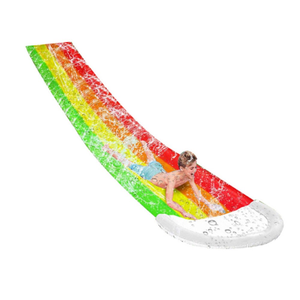 Children&#39;s Swimming Pools Rainbow Waterslide Backyard PVC Colorful Summer Play Center