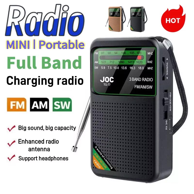 Full Band Radio Portable Radio Am Fm Sw Multi-function Radio Excellent Reception Transistor Radio With Loud Speaker