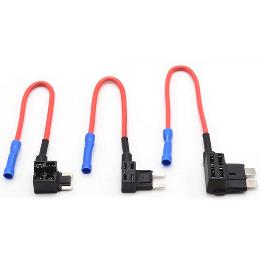 12V Size Car Fuse Holder Add-a-circuit Piggy Back Fuse Tap Adapter with 10A Micro Mini Standard ATM Blade Fuse