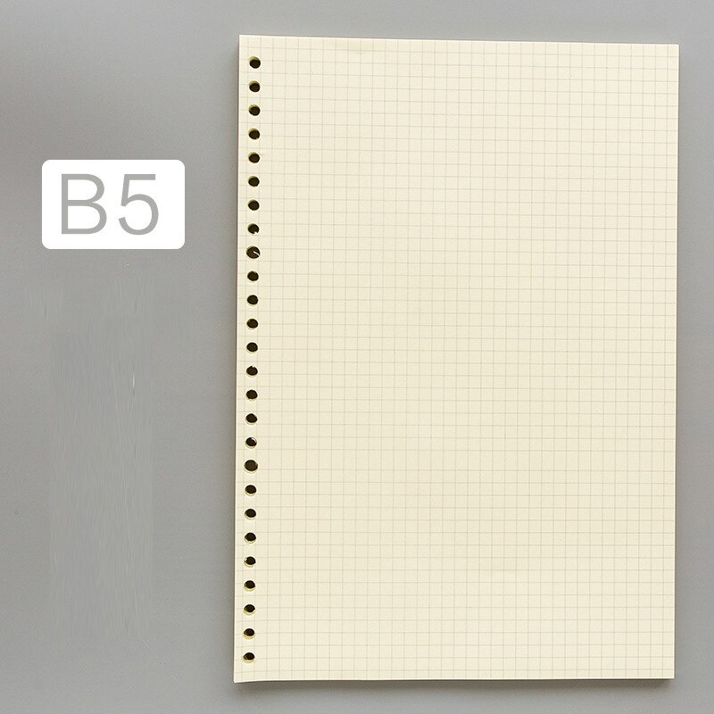 A5 B5 A4 Loose Leaf Notebook Refill Journal Plannner Notebook Inner Page 50 Sheets Diary Weekly Monthly DIY Inside Spiral Paper: B5 26Holes 50Sheets3