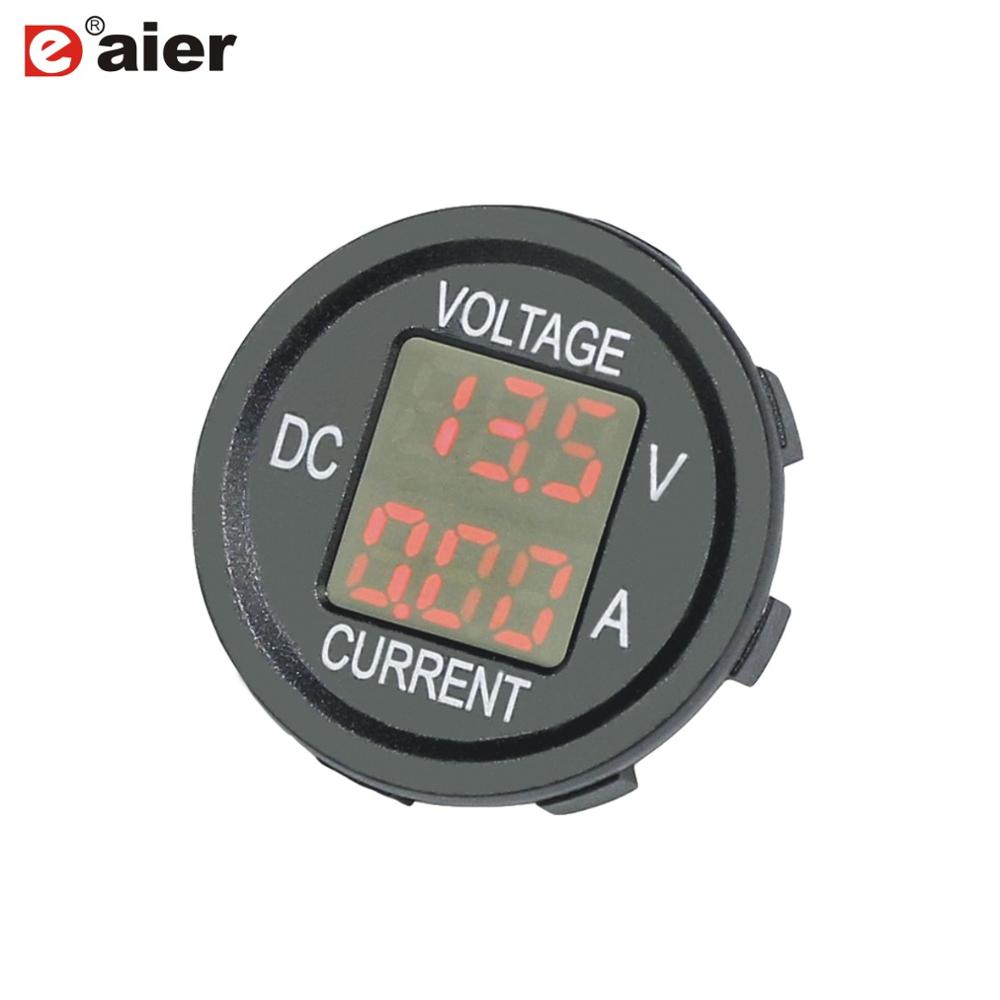 1 stk rødt volt-amperemeter og standard mutterdisplay 5-48v/0-10a 16a 12v digital elektronisk digital kort kropp