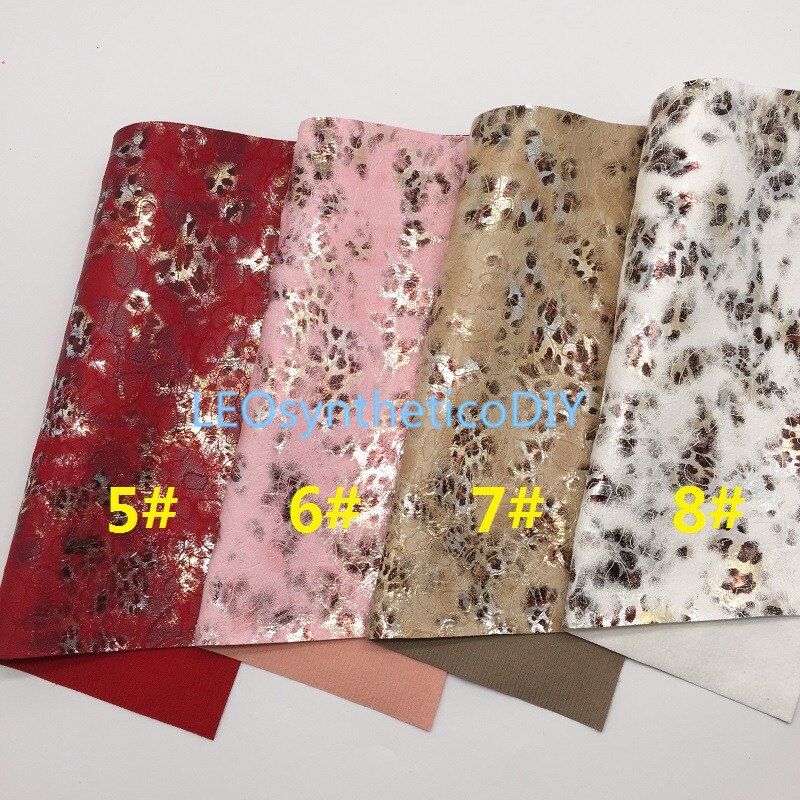 1pc 21 x 29cm luipaardprint imitatieleer stof, synthetisch leer stof leren vellen voor het maken van strikken leosyntheticodiy  t427a