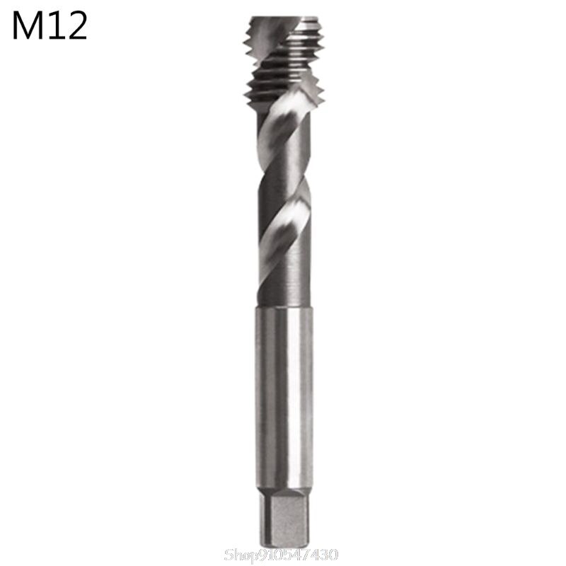 Durable HSS Steel Spiral Thread Tap M2 M3 M4 M5 M6 M8 M10 M12 Tapping Drill Bit for Metric Aluminum Tapping Machine D17: M12