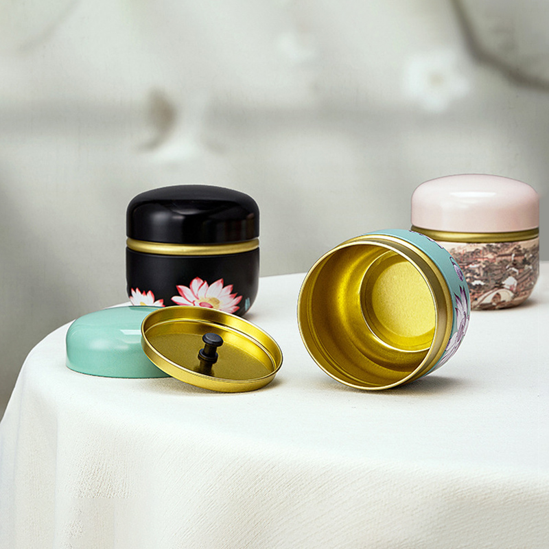 Barattoli di latta vuoti in banda stagnata Contenitori cinesi per la conservazione di dolci Scatole riutilizzabili Lattine con coperchio per candele da tè sfuse Conservazione artigianale