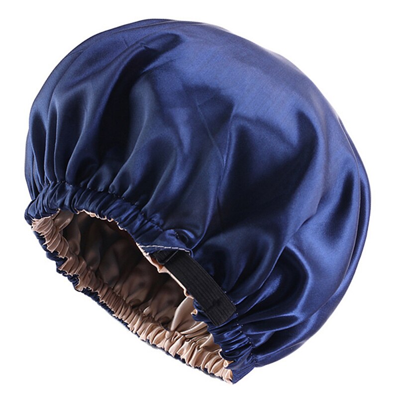 Adjustable Silk Satin Hair Cap For Sleeping Haircare Women Headwear Night Hat: DBL