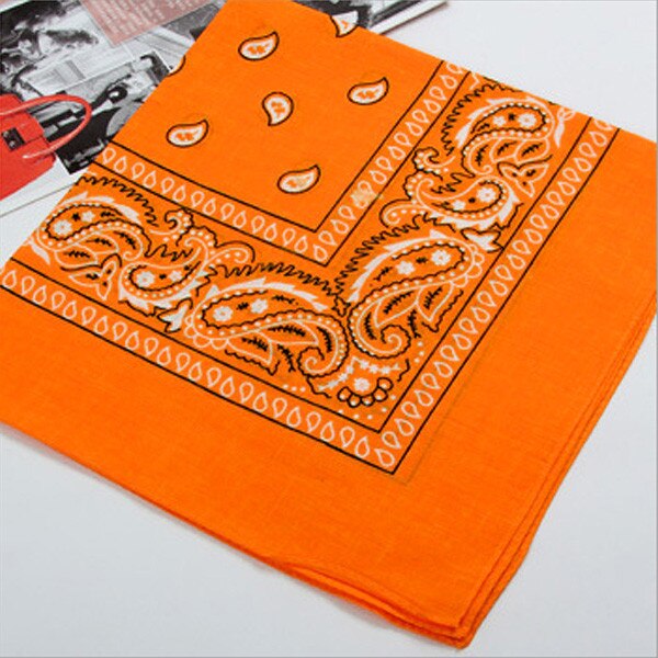 Unisex Hip Hop Black Bandana Headwear Hair Band Neck Scarf Wrist Wraps Square Scarves Print Handkerchief Square Bandana: A-15
