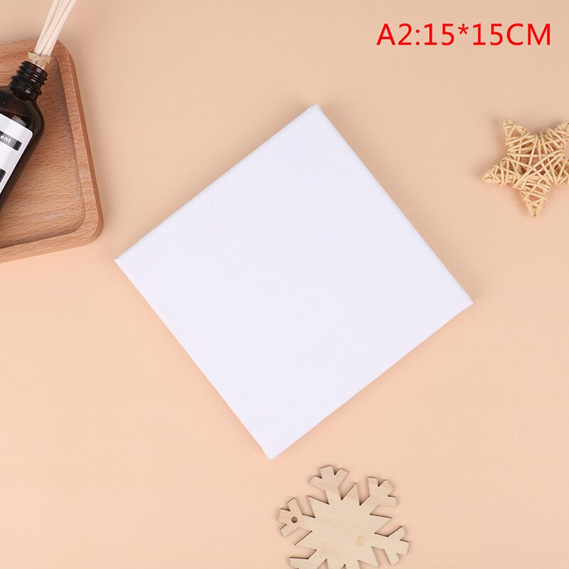 1Pc White Blank Square Artist Canvas For Canvas Oil Painting,Wooden Board Frame For Primed Oil Acrylic Paint: 15x15