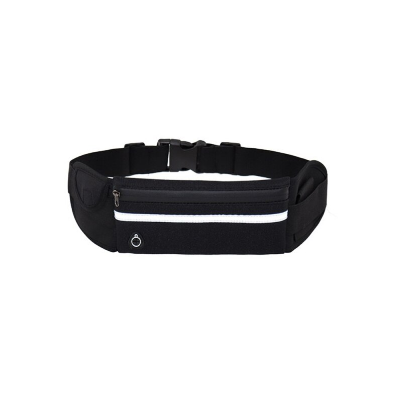 Outdoor Running Waist Bag Waterproof Anti-theft Mobile Phone Holder invisible Hiking Gym Fitness Bag With Kettle Pocket: black