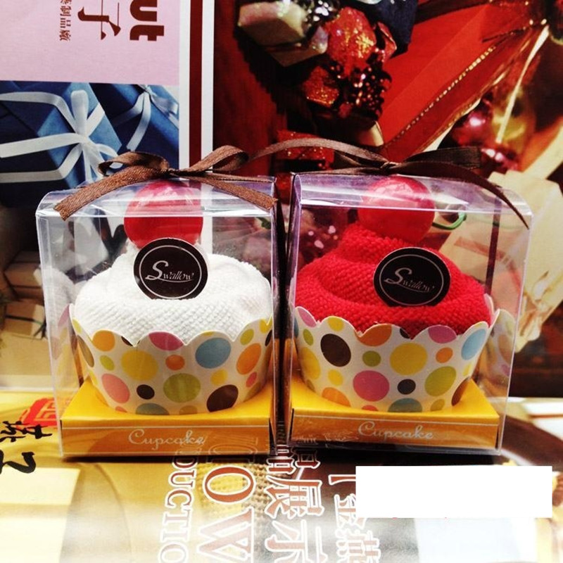 10Pcs Sweet Cake Towel Favor Bridesmaid Wedding Birthday Towel Ideas Color Random