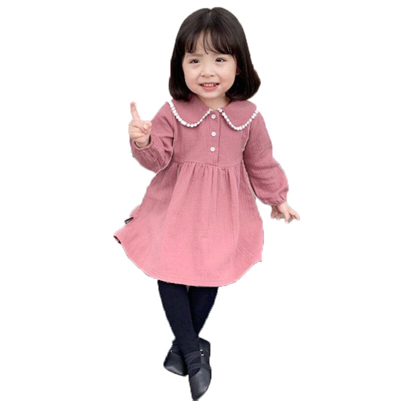 Girls Doll Collar Princess Dress Sewing Pattern Children Kids Spring Make Clothes Drawings Template DIY Kraft Brown Paper