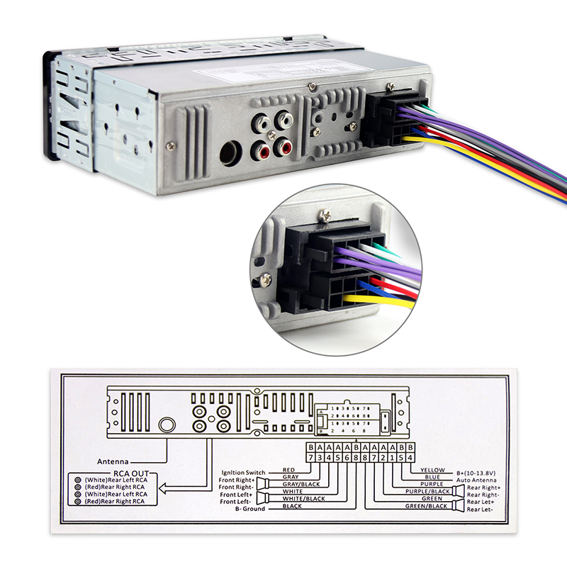 Radio de Coche Autoradio 1 Din Bluetooth SD MP3 jugador Coche Radios Estereo Poste Para Auto audio estéreo Carro Samochodowe Automotivo