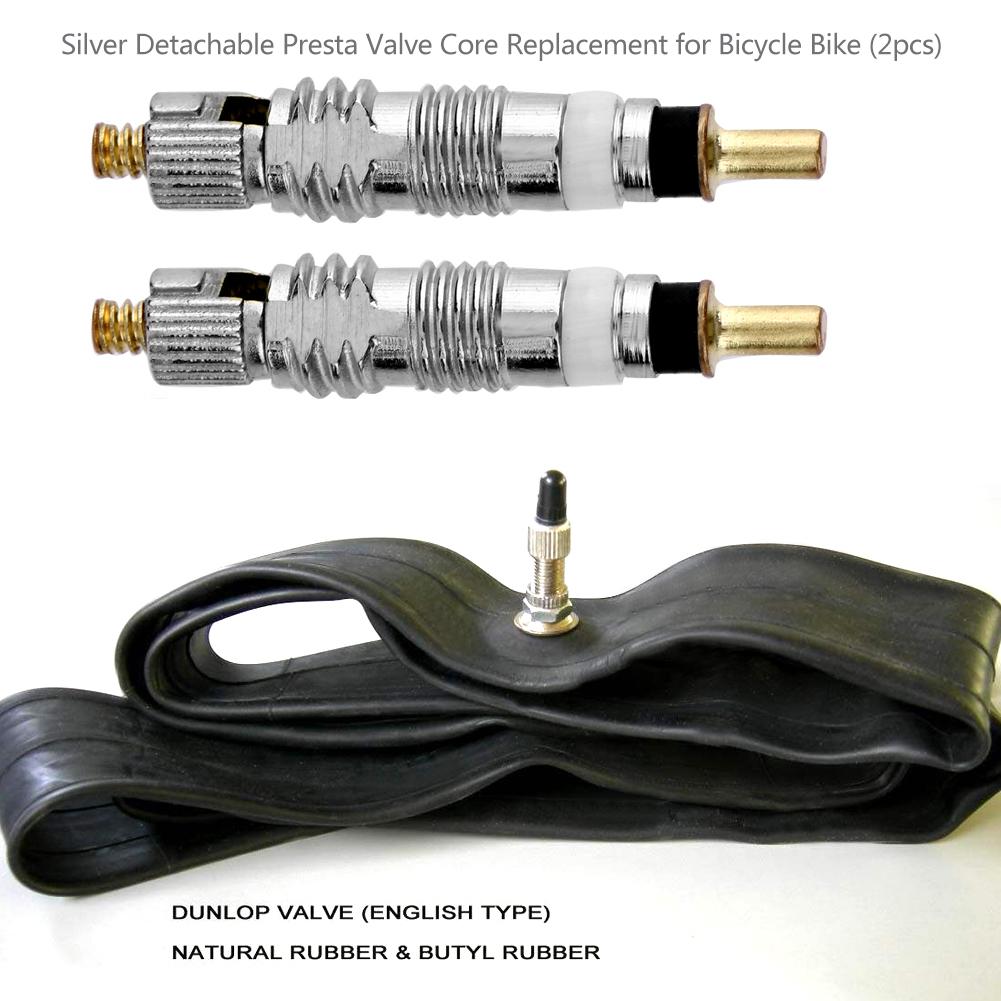 Aftagelig sølv aftagelig presta ventil kerne udskiftning til cykel mtb / road cykel