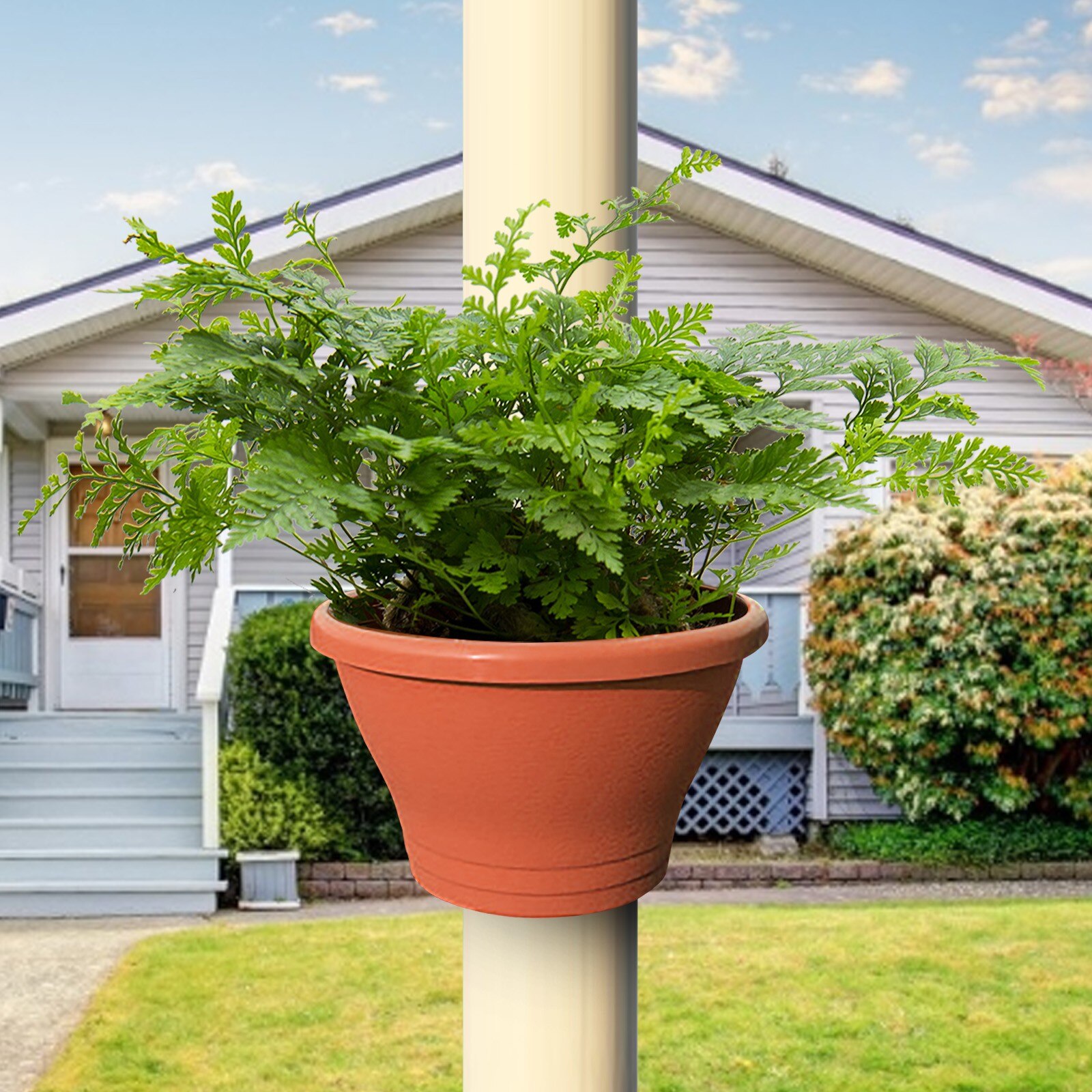 Unique Gutter Downspout Garden Flower Pot Drain Pipe Flower Plant Pots Tubs Drain Pipe Garden Planters Hung On The Balcon #TD: C
