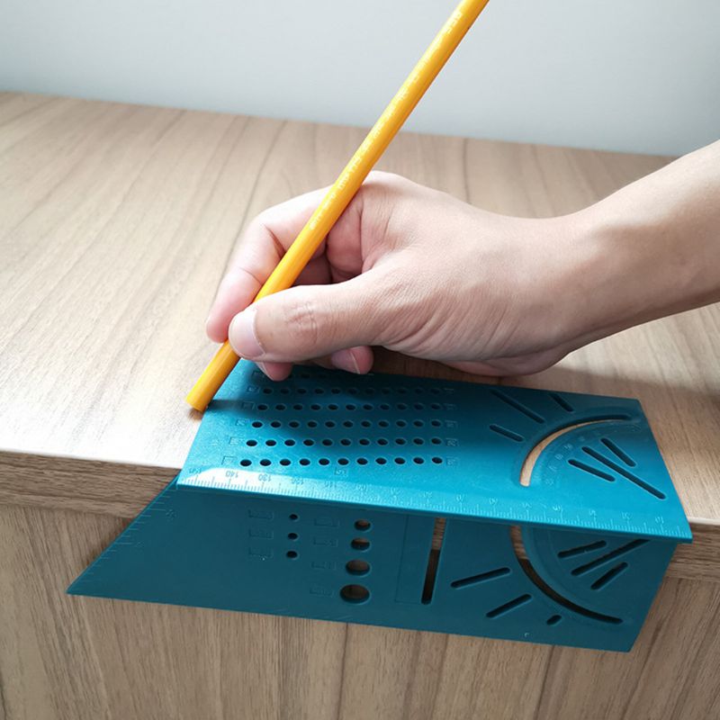 Multifunctional Angle Ruler 45 90 Degree Plastic Accurate Woodworking Square Angle Ruler Marking Gauge Carpenter Tool