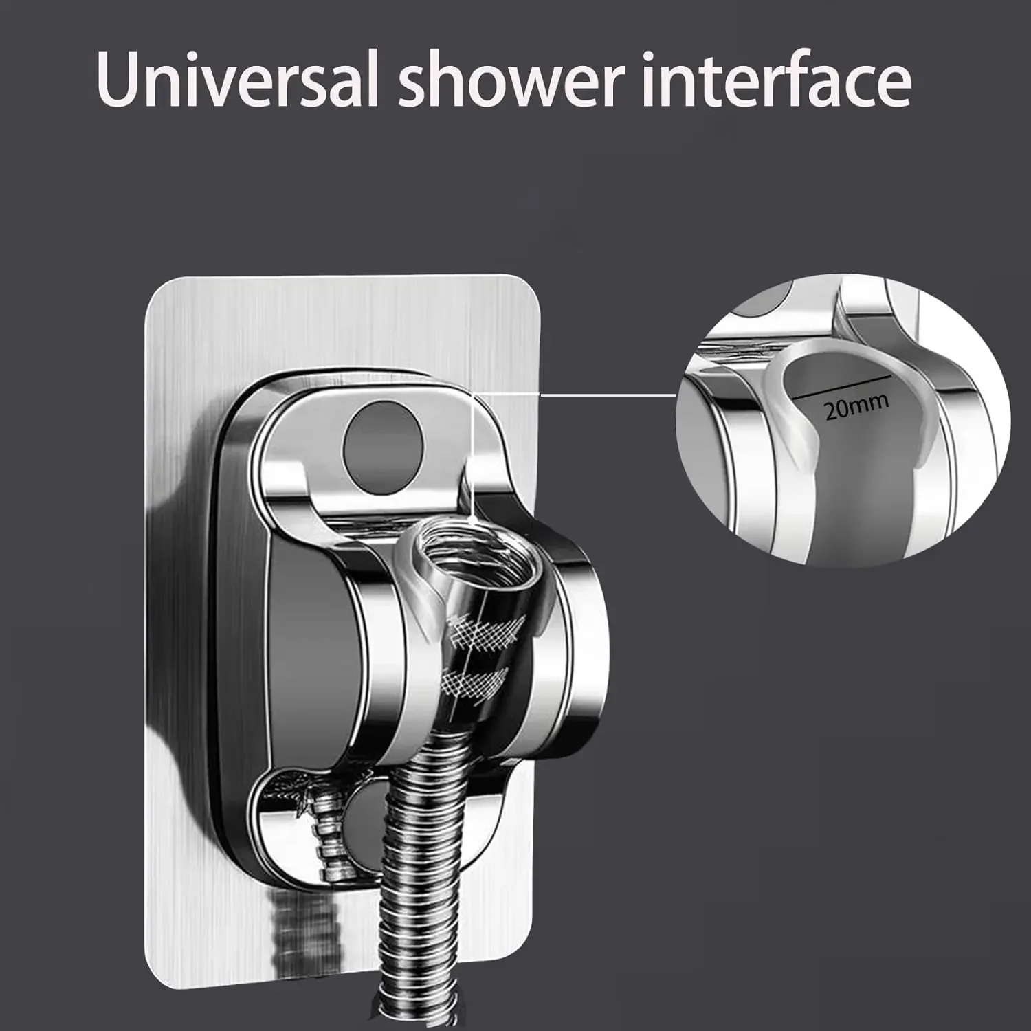 Self-Adhesive Shower Arm Head Holder Adjustable Wall Mounted Fixed Base Plate Bracket For Bathroom Accessories