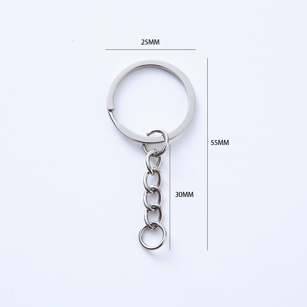 10/50/100pcs Key Chain Key Ring Round Split Keyfob Keyrings With Jump Ring For Keychain Pendants DIY Jewelry Making Accessories: 4# / Antique Brass