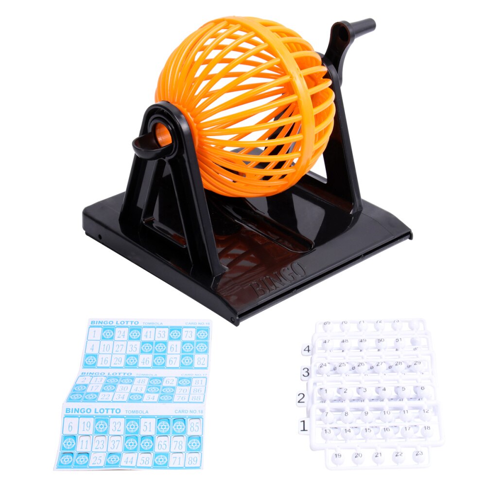 Bingo Game Console Simulative Lottery Machine Children Educational Toys Bingo Machine Party Game Props for Home