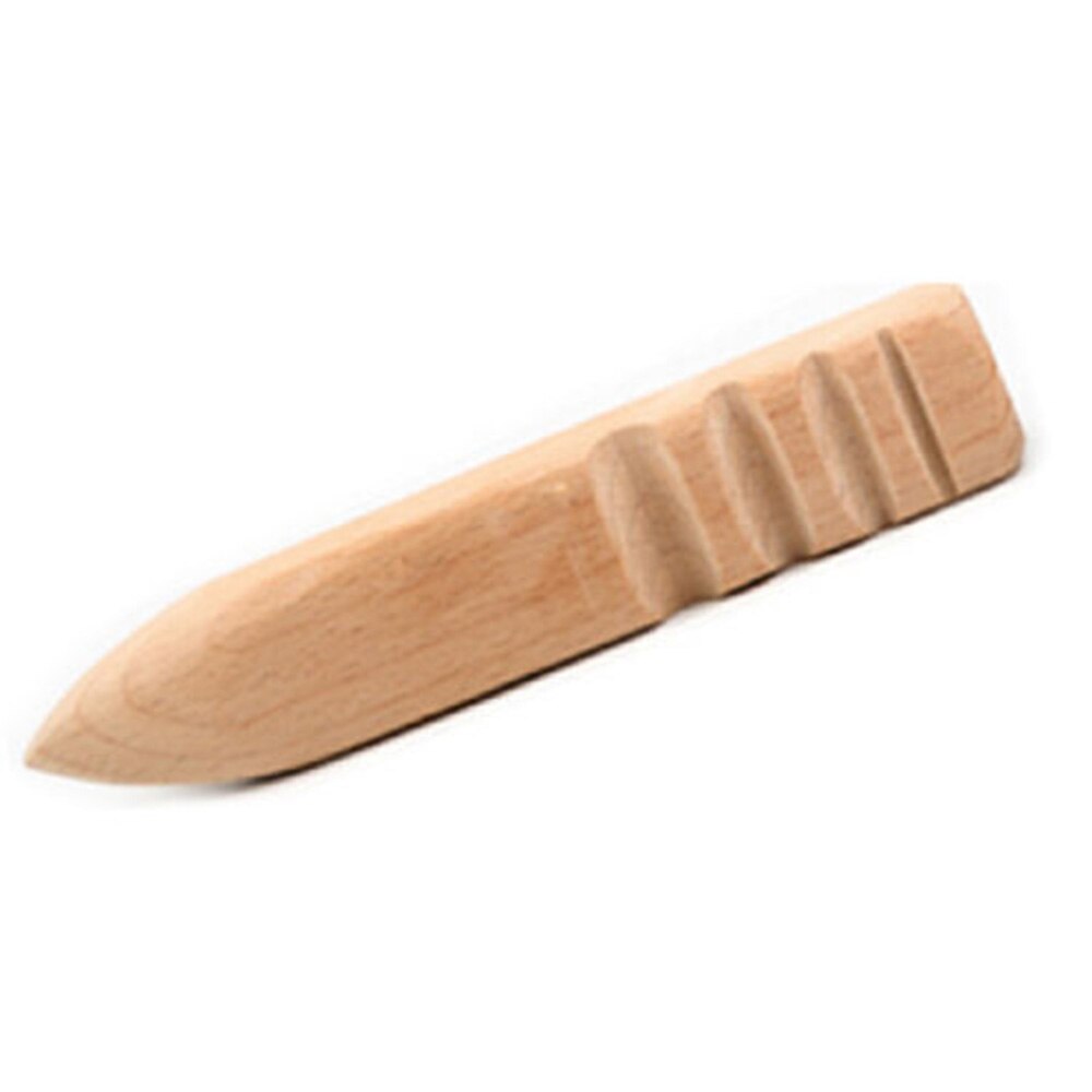 Multi-Size Wood Slicker Leather Leathercraft Solid Wood Round Burnishing Polished Edge Leather Craft Working Tool: Clear