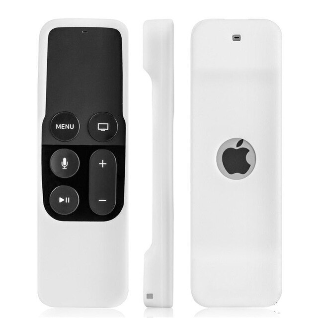 Remote Slicone Cover case For Apple TV 4K 4th Gen Remote Control Covers 4Gen Remote case Silicone Soft Protective Skin Case: White