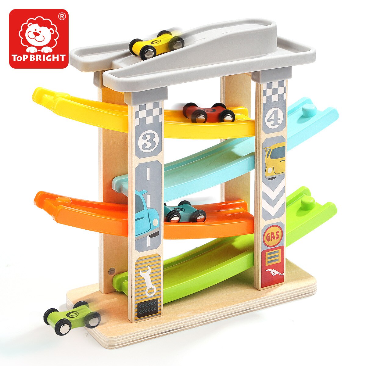 Top Heldere Kinderen Educatief Rail Auto Fun Zweefvliegtuig Sets Baby Track Auto Houten Klassieke Speelgoed Voor Kinderen